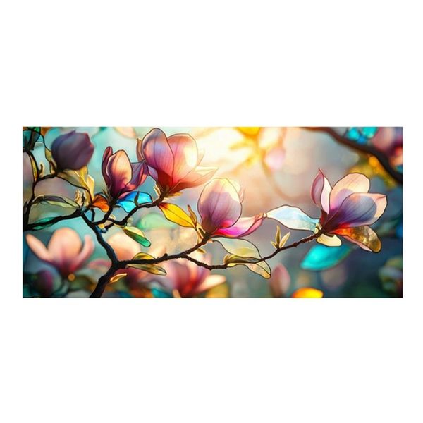 Decor Static PVC Decal Floral Window Sticker (45cm x 100cm)