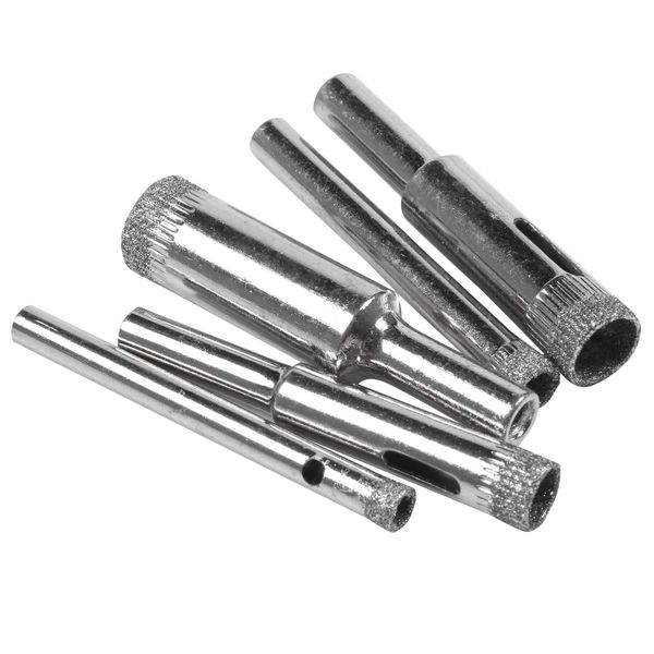 5Pcs Diamond Coated Core Hole Saw Bit Set Tool 5/6/8/10/12Mm