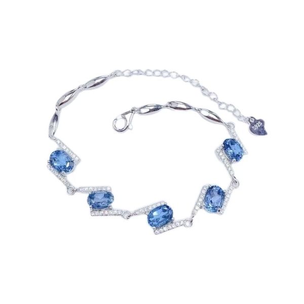 Simple And Elegant Topaz Bracelet With Oval Gemstone