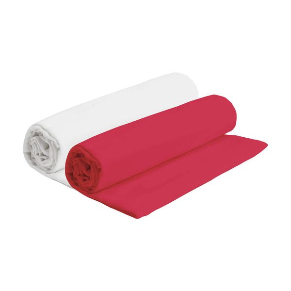 Baby Receiving Blanket - White &amp; Red image