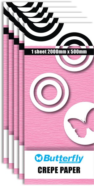 Crepe Paper - 1 Sheet (2Mx500Mm) Pink C04 X5