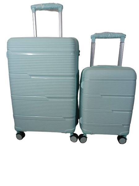 2 Piece Hard Outer Shell Luggage Set-Green