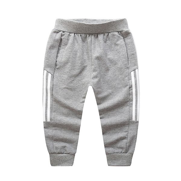 Boys Gray bars Cotton Regular Trouser