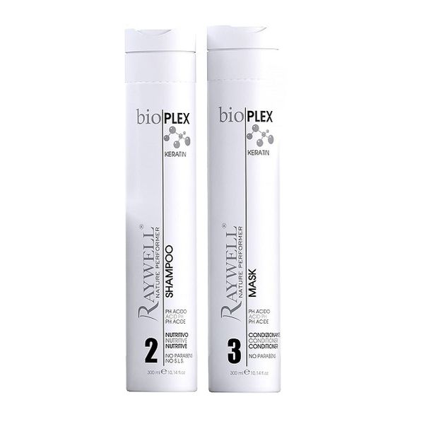 Raywell Bioplex Keratin Sulfate Free Shampoo &amp; Conditioner 300ml (2 Sets)