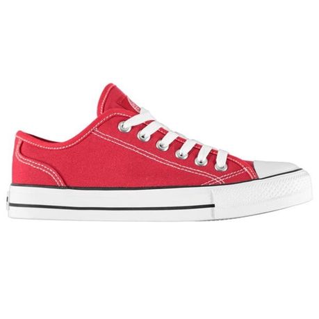 ladies red canvas shoes