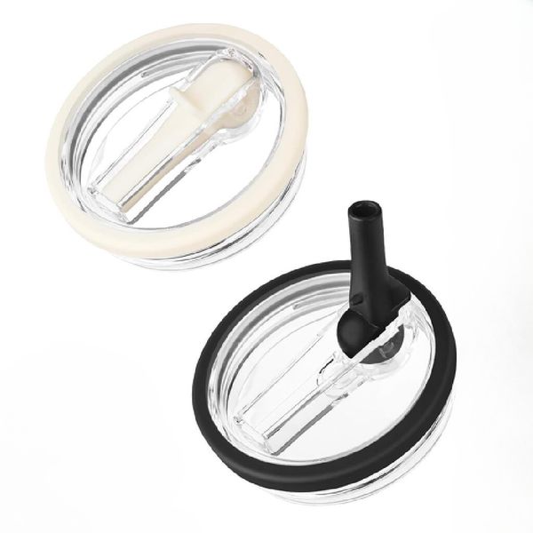 New 40 Oz Tumbler Lid Compatible Single Drinking Straw Cap 2PCS
