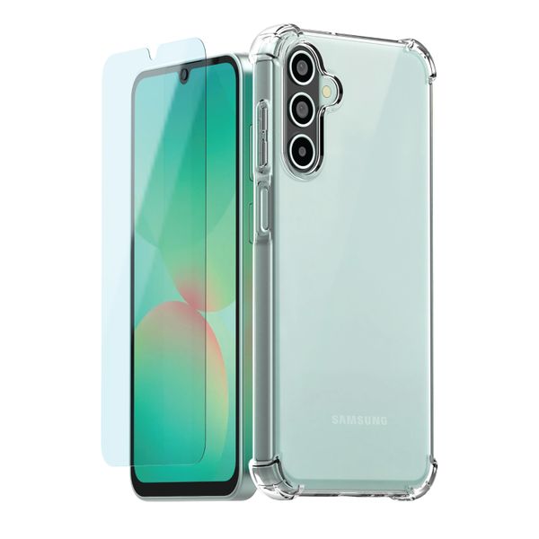 Mobeen Cover + Tempered Glass 2In1 Kit Compatible With Samsung Galaxy A17