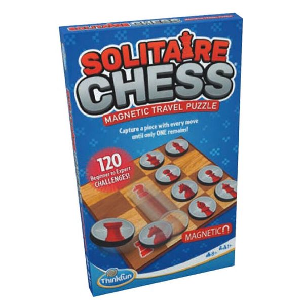 Thinkfun Solitaire Chess Magnetic Travel Set with 120 Challenges