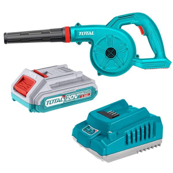 Total Tools - Cordless Leaf Blower (20V) with 2Ah Battery and Charger