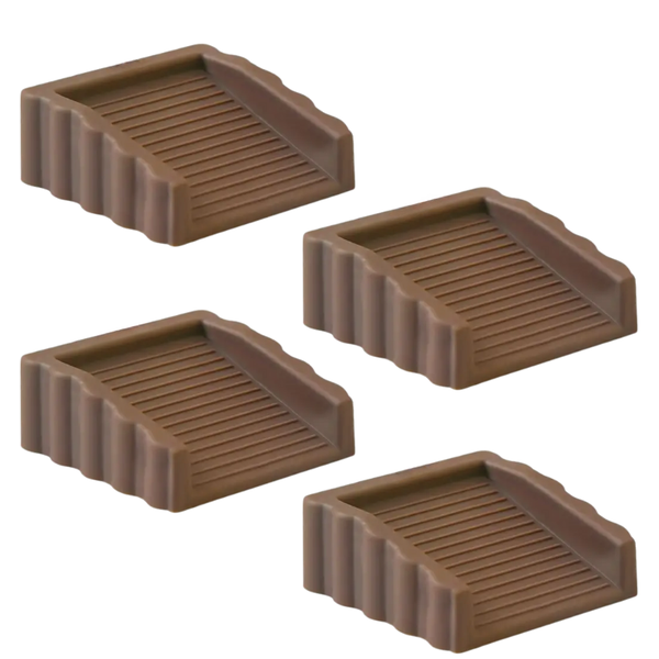 Creative Safe Windproof Anti-Collision Door Stopper - 4 Piece - Brown