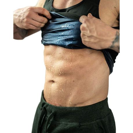 Slimming Polymer Sauna Vest Workout Tank Top Fass -M Men
