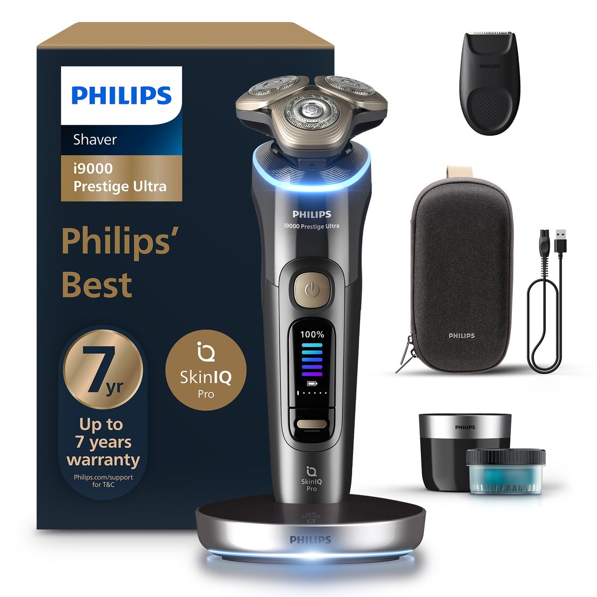 Philips i9000 Series Prestige Ultra Wet and Dry Shaver with SkinIQ ...