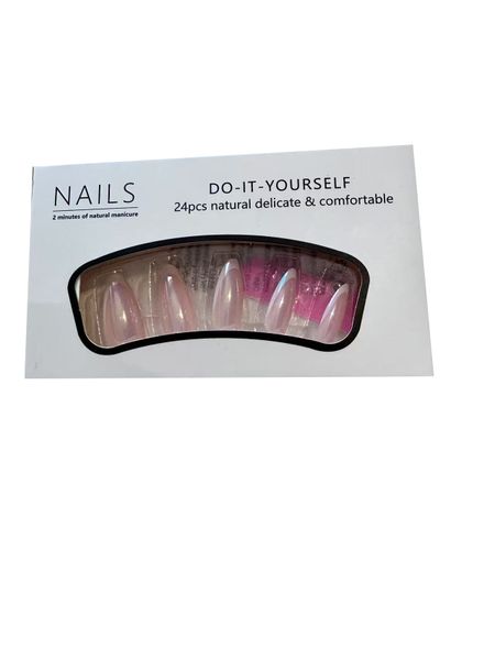 BZ1239 Handmade Press-on Nails Small Size &amp; Color All-in-One 24-Piece