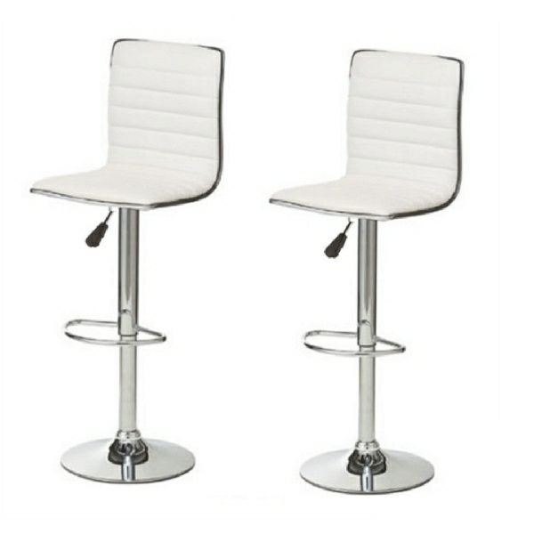 Bar / Kitchen Counter Stools - Set of 2 – White Colour