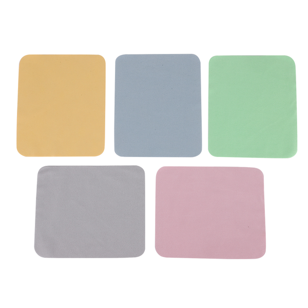 5Pcs Soft Chamois Glasses Cleaner Eyeglasses Fine Fiber Clean Cloth