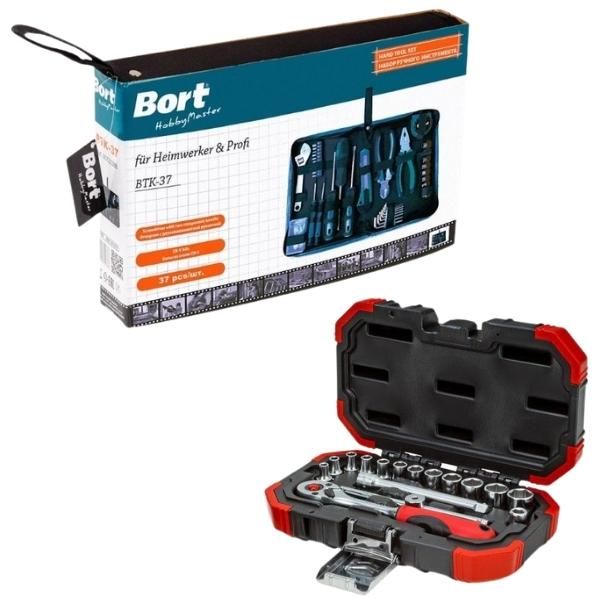 Bort - DIY Hand Tool Set (39 Piece) and 1/4 Inch Socket Set (16 Piece)