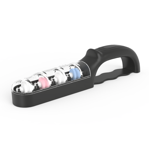 Pruchef - 4 in 1 Kitchen Knife Sharpener - Black