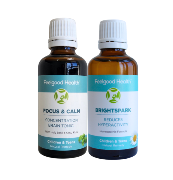 Feelgood Health - Brain Combo: Focus &amp; Calm 50ml + BrightSpark 50ml