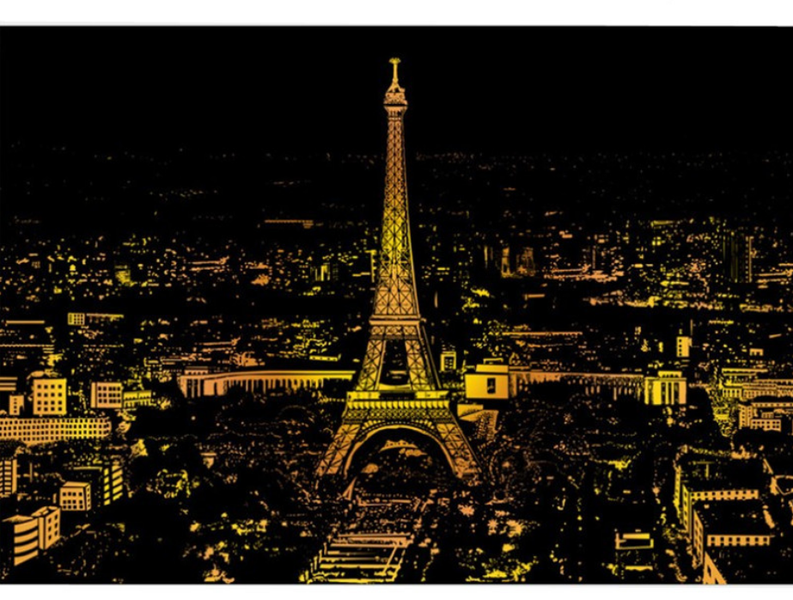 Hotting Magic Scratch Art Paper-Paris