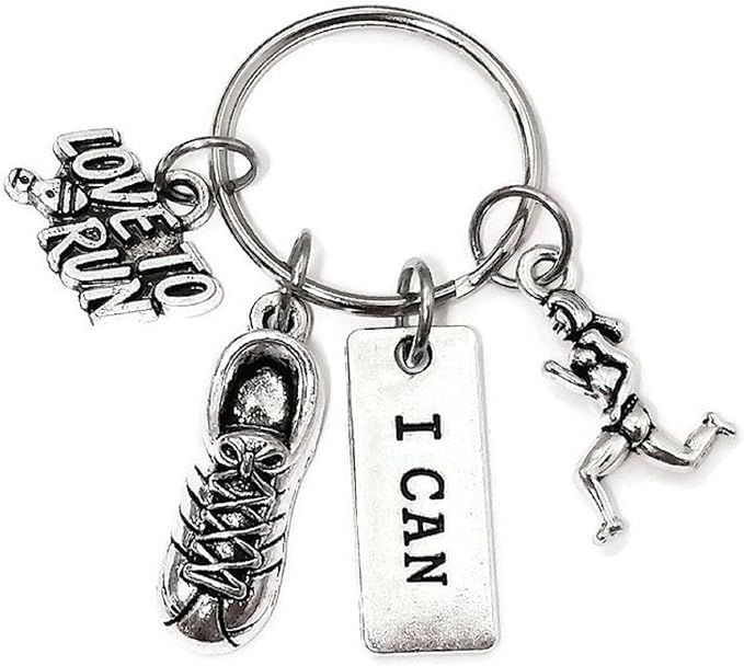 Running Keychain Love To Run Keychain Marathon Keychain Runner Keyring