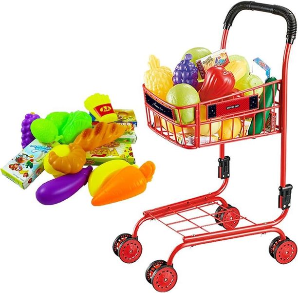 Kiddies Shopping Trolley with Groceries