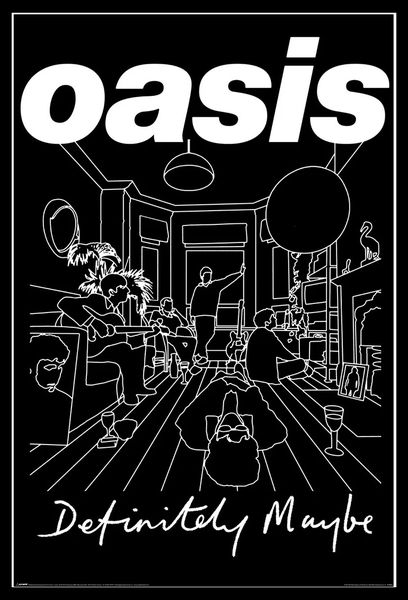 Oasis (Definitely Maybe Art) Poster with Black Frame