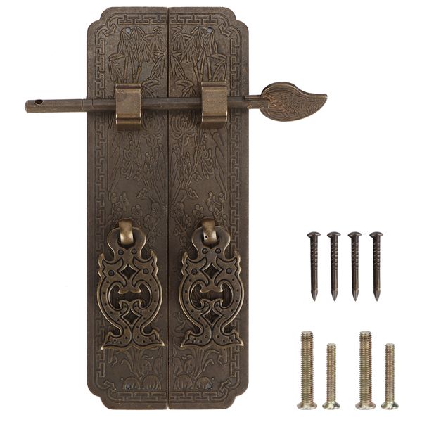Chinese Antique Copper Gate Pull Handles For Furniture