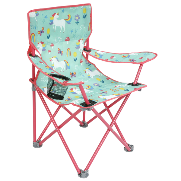 Crckt Kids Folding Camp Chair with Cup Holder &amp; Safety Lock Less 55kg Girls