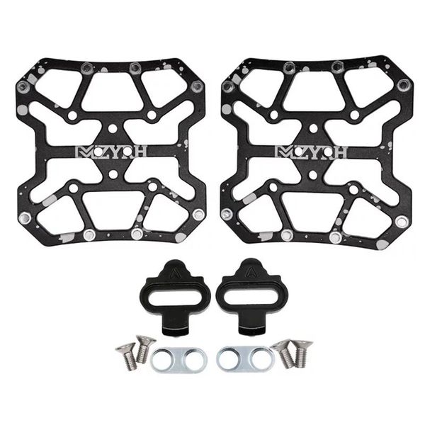 Platform Pedal Adapter with SPD Cleats Pedal Locking Plate Footrest