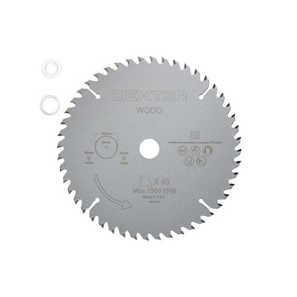 Dexter Circular Saw Blade To Cut Hard Wood Clean Cut 185mmx20mm
