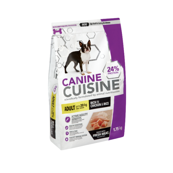 Canine Cuisine- Chicken &amp; Rice Flavour Dog Food Small 1.75kg x 10