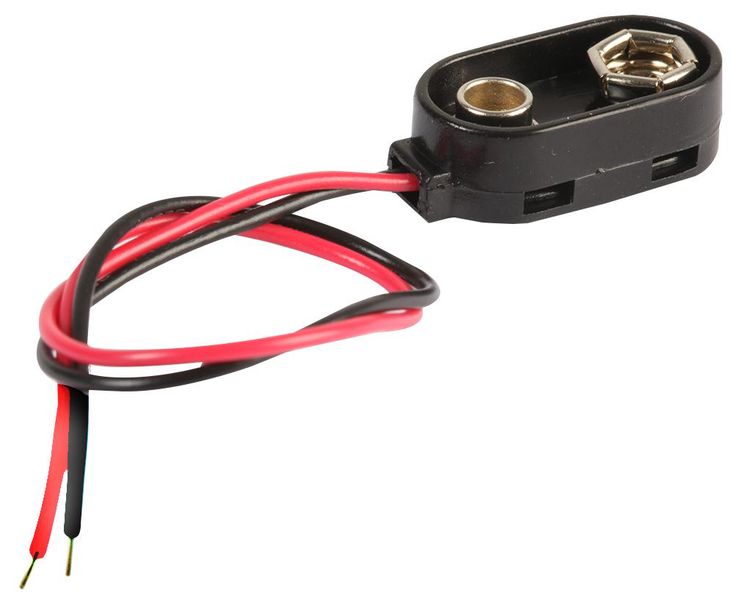 Multicomp Pro (MP000302) Battery Holder, Safety, Snap On, 1 x PP3 (9V)