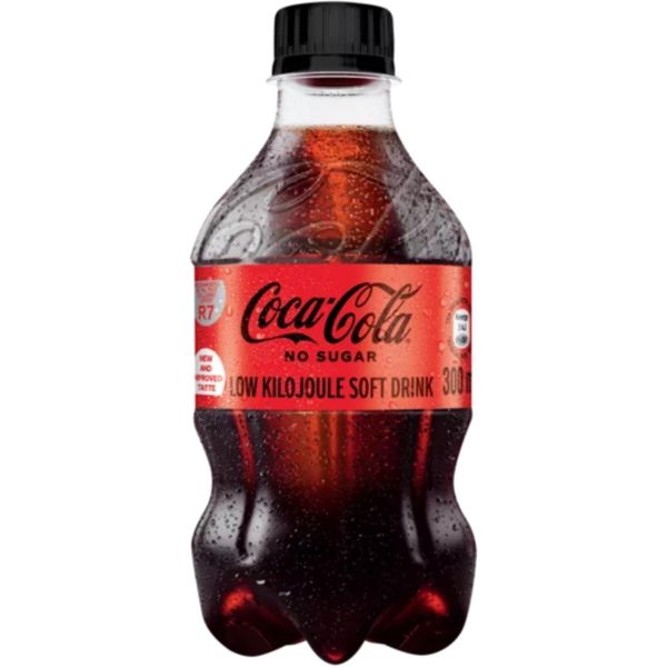 Coca Cola No Sugar 300ml PET Bottles - 24 Pack