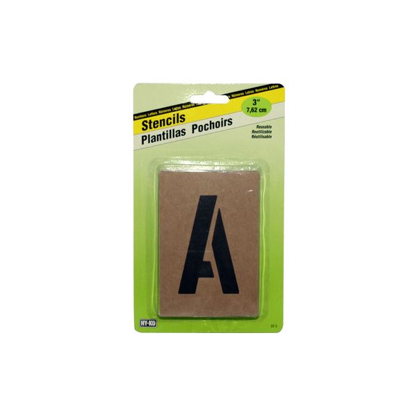 Stencil Figure And Letter - Reusable - 75mm - 3 Pack