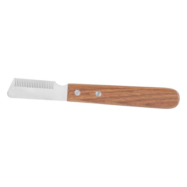Right Hand Dog Comb for Knot Removal, Wood Handle Grooming Tool