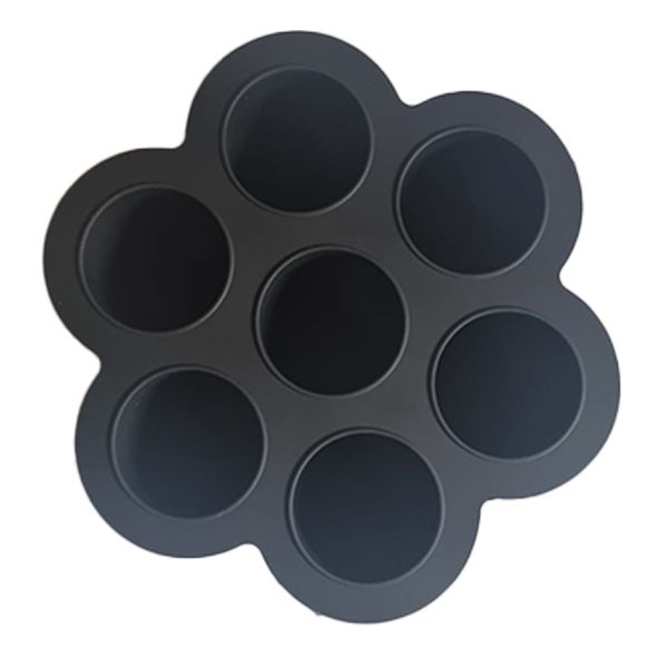 Air Fryer Black Silicone Flower Muffin Pan