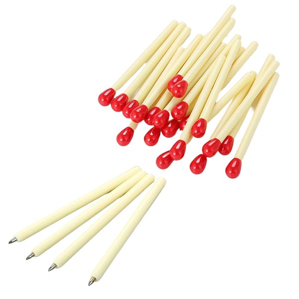 20 Pieces Portable Match-Shaped Mini Ballpoint Pen