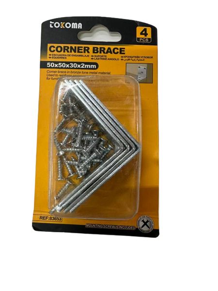 50×50×30×2mm Corner Bracket 4 pieces
