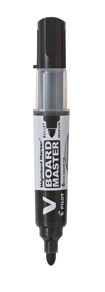 Pilot V Board Master Bullet Tip W/Marker - Box of 12 - Black