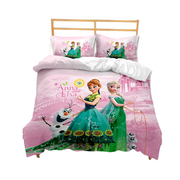 Frozen 3D Printed Double Bed Duvet Cover Set