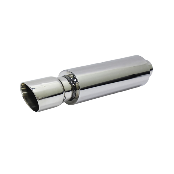 Sport Box Single Tailpipe Chrome - 63mm Inlet to 76mm