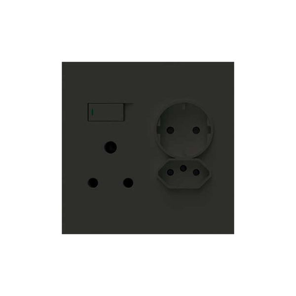 Type 1X Schuko 4X4 Mono Block Black image
