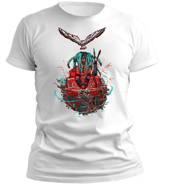 PepperSt Men's White T-Shirt - Cola Man