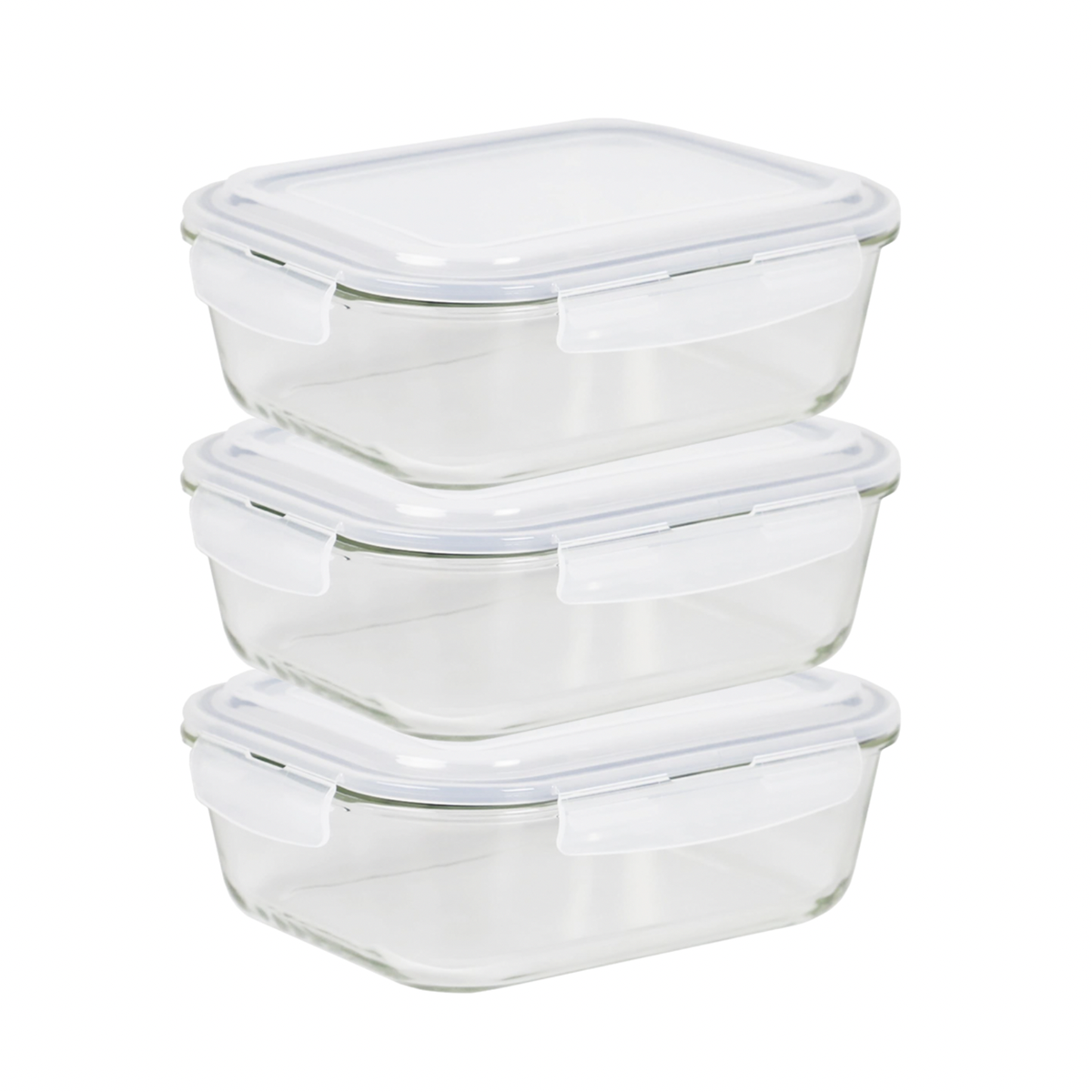 Leak-Proof Glass Food Storage Containers - 3 Pack | Buy Online in South ...