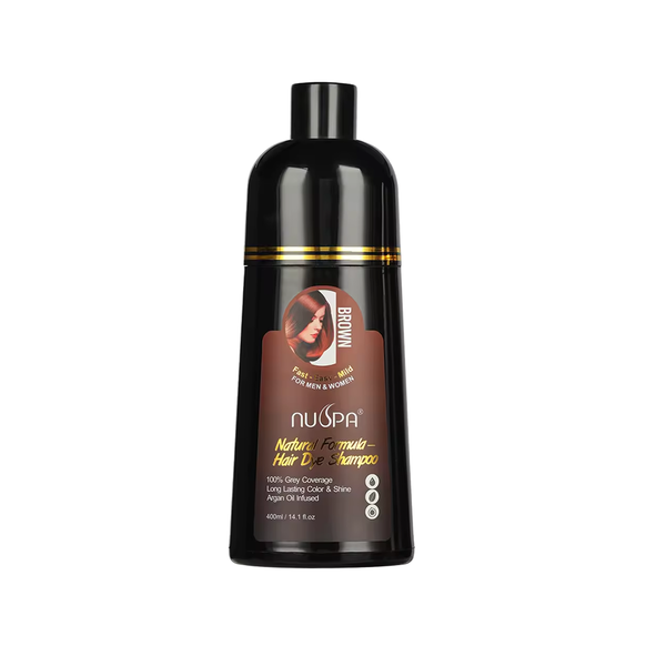 Nuspa - Natural Formula Hair Dye Shampoo-Black 400ml x 2