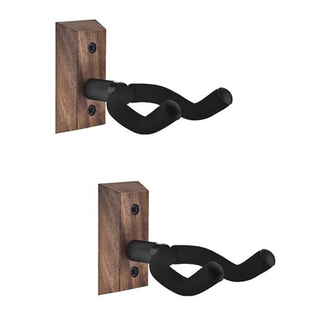 2PCS Hardwood Guitar Wall Hangers Hooks Holder Stand Display with Screws Image