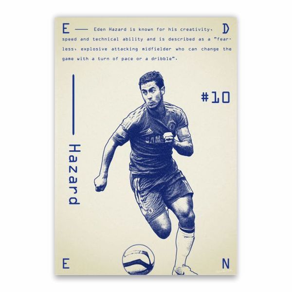 Eden Hazard 10 Traits Poster - A1
