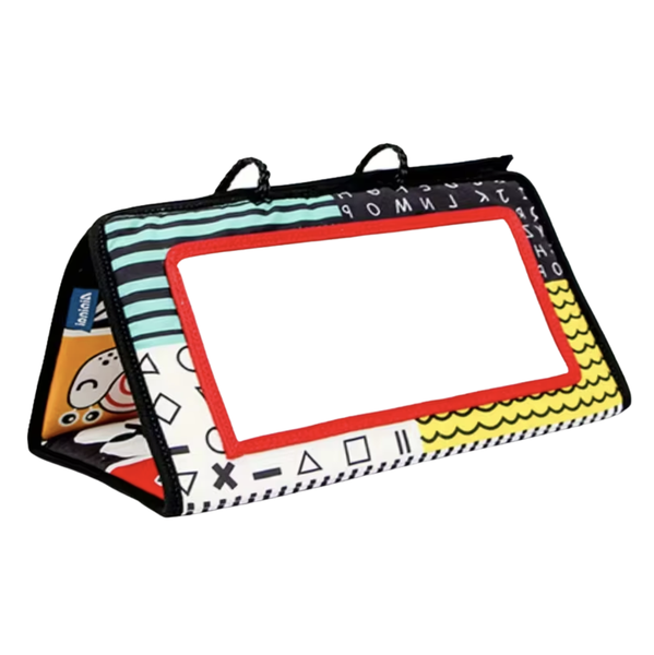 Double-Sided Folding Tummy Time &amp; Hanging Mirror Toy