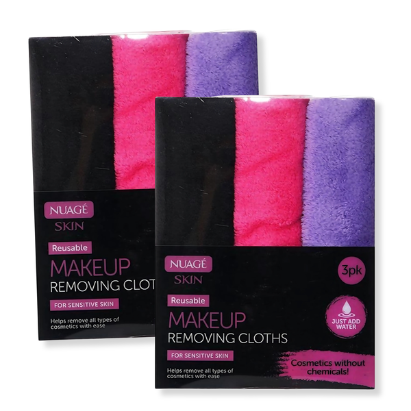 Nuage Skin Reusable Makeup Removing Cloths Double Pack | 6 Cloths