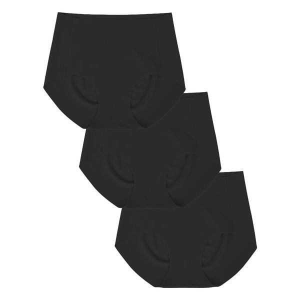 3 Pack Women Nylon Panties, High Waisted Panties and Bikini Panties